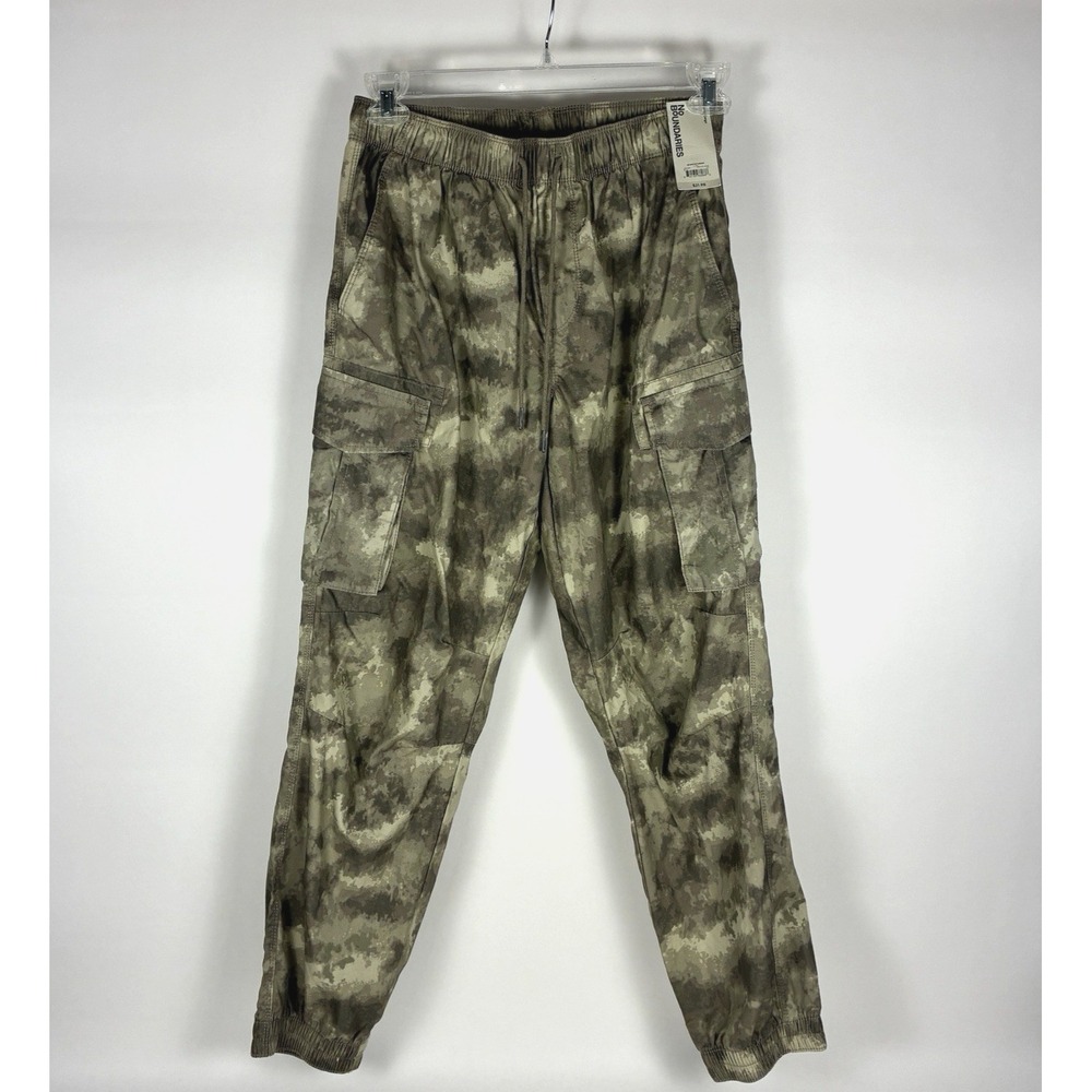 No Boundaries Cargo Pants Men S 28-30 Camo Elastic Drawstring Waist Outdoor